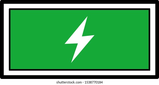 Battery load icon, stock vector illustration