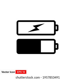 Battery load icon, stock vector illustration flat design style
