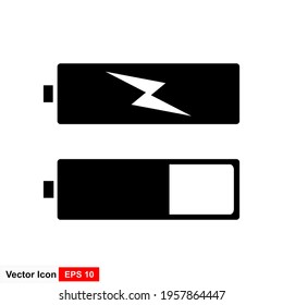 Battery load icon, stock vector illustration flat design style