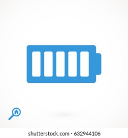 Battery load icon, stock vector illustration flat design style