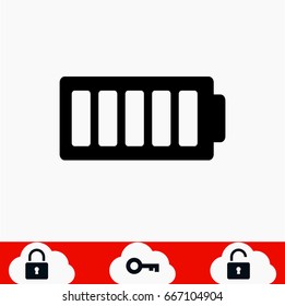 Battery load icon, stock vector illustration flat design style