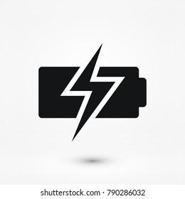 Battery load icon, stock vector illustration flat design style