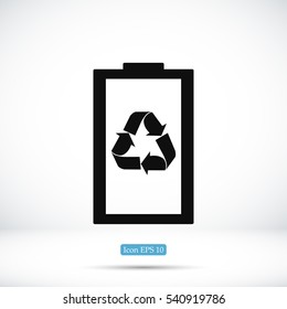 Battery load icon, vector best flat icon, EPS