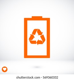 Battery load icon, vector best flat icon, EPS