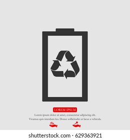 Battery load icon, vector best flat icon, EPS