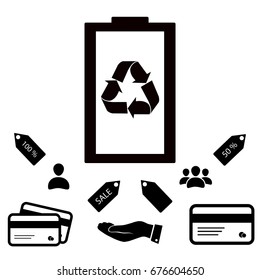 Battery load icon, vector best flat icon, EPS