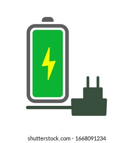 Battery load icon. vector illustration on white background. Elements for design.
