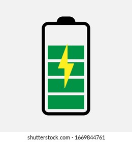 Battery load icon. vector illustration on background. Elements for design. eps 10