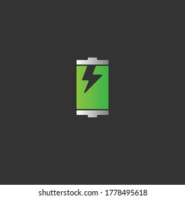 Battery load icon, vector illustration. Flat design eps 10
