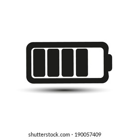 Battery load icon, vector illustration. Flat design style
