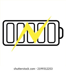 Battery load icon, vector illustration. Flat design eps 10