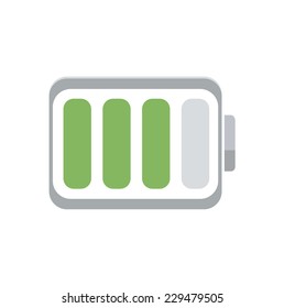 Battery load icon, vector illustration in flat design style