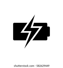 Battery load icon, vector illustration. Flat design eps 10