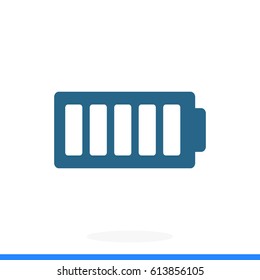 Battery load icon, vector illustration. Flat design eps 10