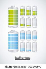 Battery load illustration isolated on white background, vector illustration