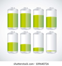 Battery load illustration isolated on white background, vector illustration