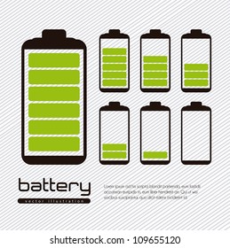 Battery load illustration isolated on white background, vector illustration