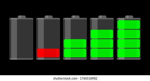 Battery load illustration isolated on white background, vector illustration