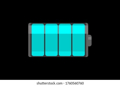 Ilustración de carga de la batería aislada en fondo blanco, ilustración vectorial