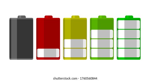 Battery load illustration isolated on white background, vector illustration
