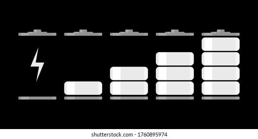Battery load illustration isolated on white background, vector illustration