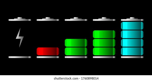 Battery load illustration isolated on white background, vector illustration