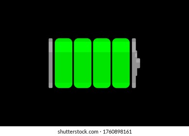Ilustración de carga de la batería aislada en fondo blanco, ilustración vectorial