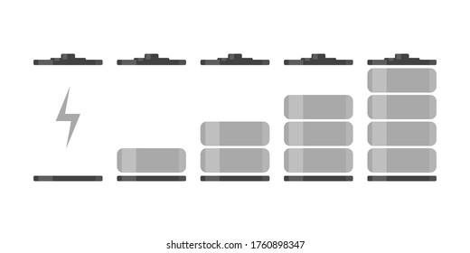Battery load illustration isolated on white background, vector illustration