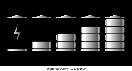Battery load illustration isolated on white background, vector illustration