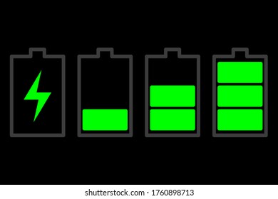 Battery load illustration isolated on white background, vector illustration