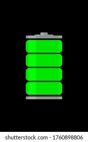 Battery load illustration isolated on white background, vector illustration