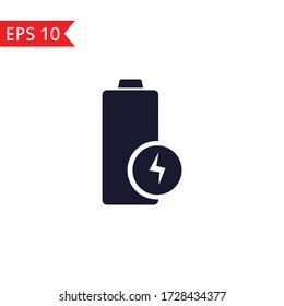 Ausgelegtes Icon Vector zur Batterieladung