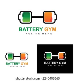 Diseño del logotipo de la batería, Ilustración de carga tecnológica, vector de marca de la empresa