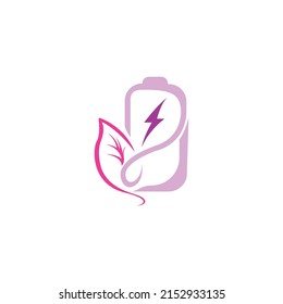 battery logo design battery vector