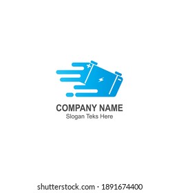 Battery logo icon design template vector illustration