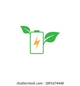 Battery logo icon design template vector illustration