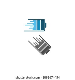 Icono del logotipo de la batería Ilustración vectorial