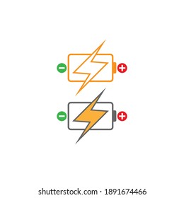 Battery logo icon design template vector illustration