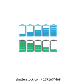 Icono del logotipo de la batería Ilustración vectorial