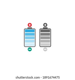 Battery logo icon design template vector illustration