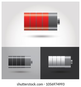 Battery Logo. Icon & Symbol Vector Template