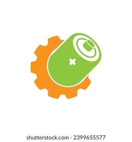 Battery logo icon, vector illustration design