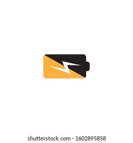 Battery logo template vector icon illustration