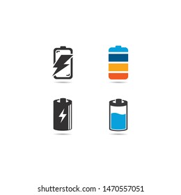 Battery Logo Vector Icon Illustration Flat Stock Vector (Royalty Free ...