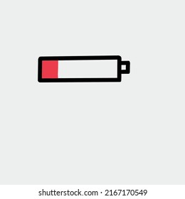 Battery logo,if your cellphone battery runs out there is a red sign