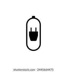 Battery Low flat vector icon. Simple solid symbol isolated on white background