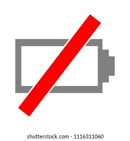 Battery Low Icon, Battery Charge Illustration- Battery Symbol