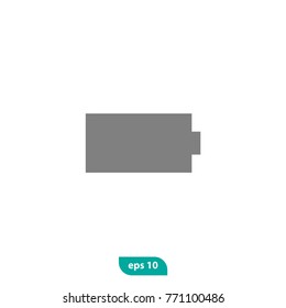 Battery low icon, charge symbol. Flat vector sign isolated on white background. Used for web and graphic design, mobile app etc