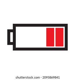 battery low icon vector symbol sign
