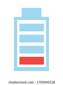 battery low level isolated icon vector illustration design